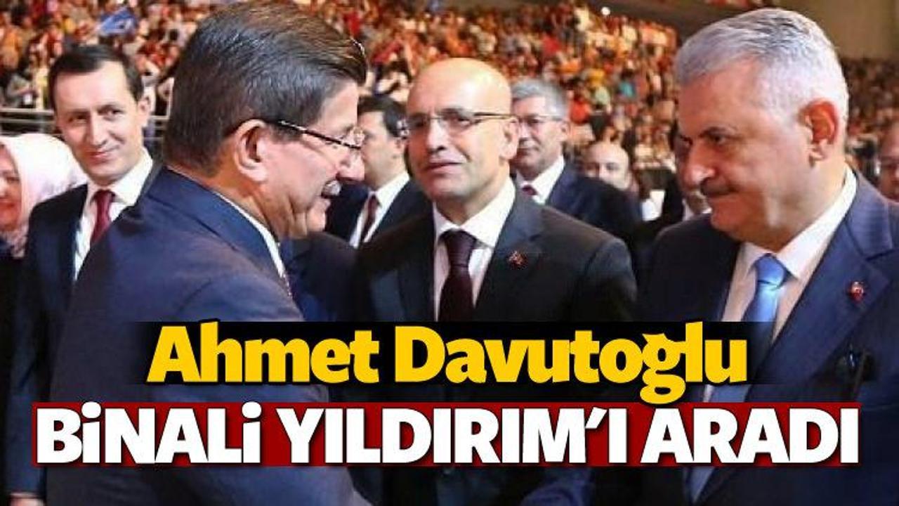 Davutoğlu Binali Yıldırım'ı tebrik etti