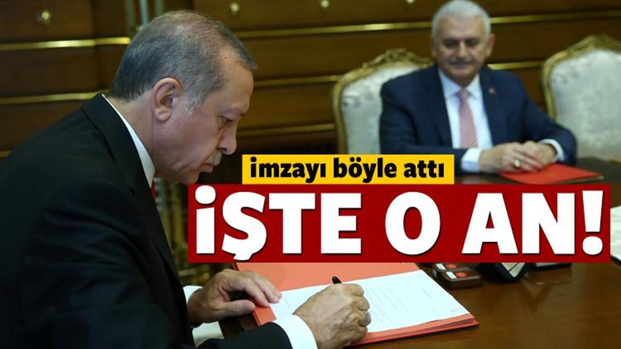 Erdoğan imzayı böyle attı!
