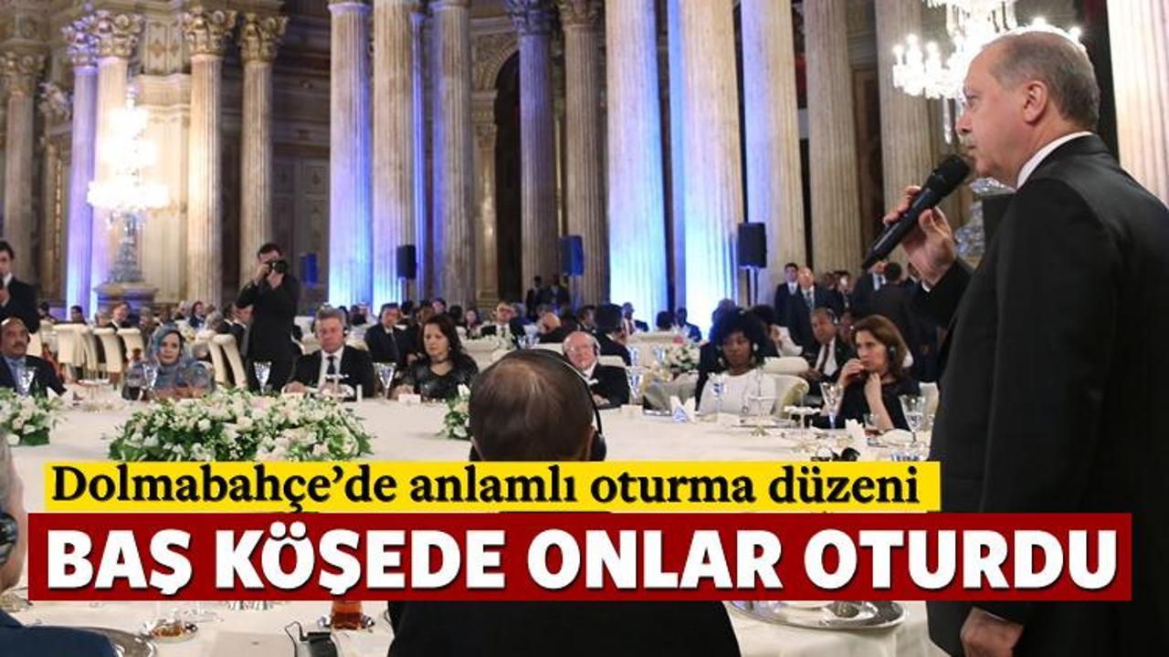 Erdoğan'ın verdiği yemekte anlamlı oturma düzeni
