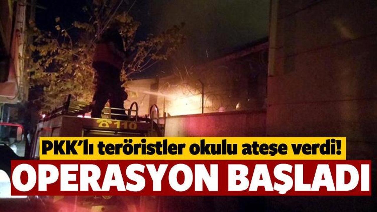 PKK'lılar okulu ateşe verdi! Operasyon başladı...
