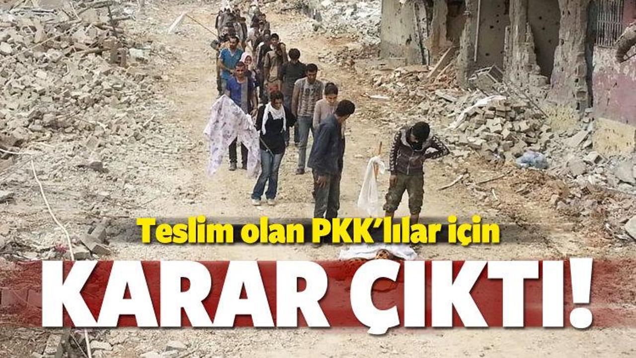 Teslim olan PKK'lılar için karar çıktı!