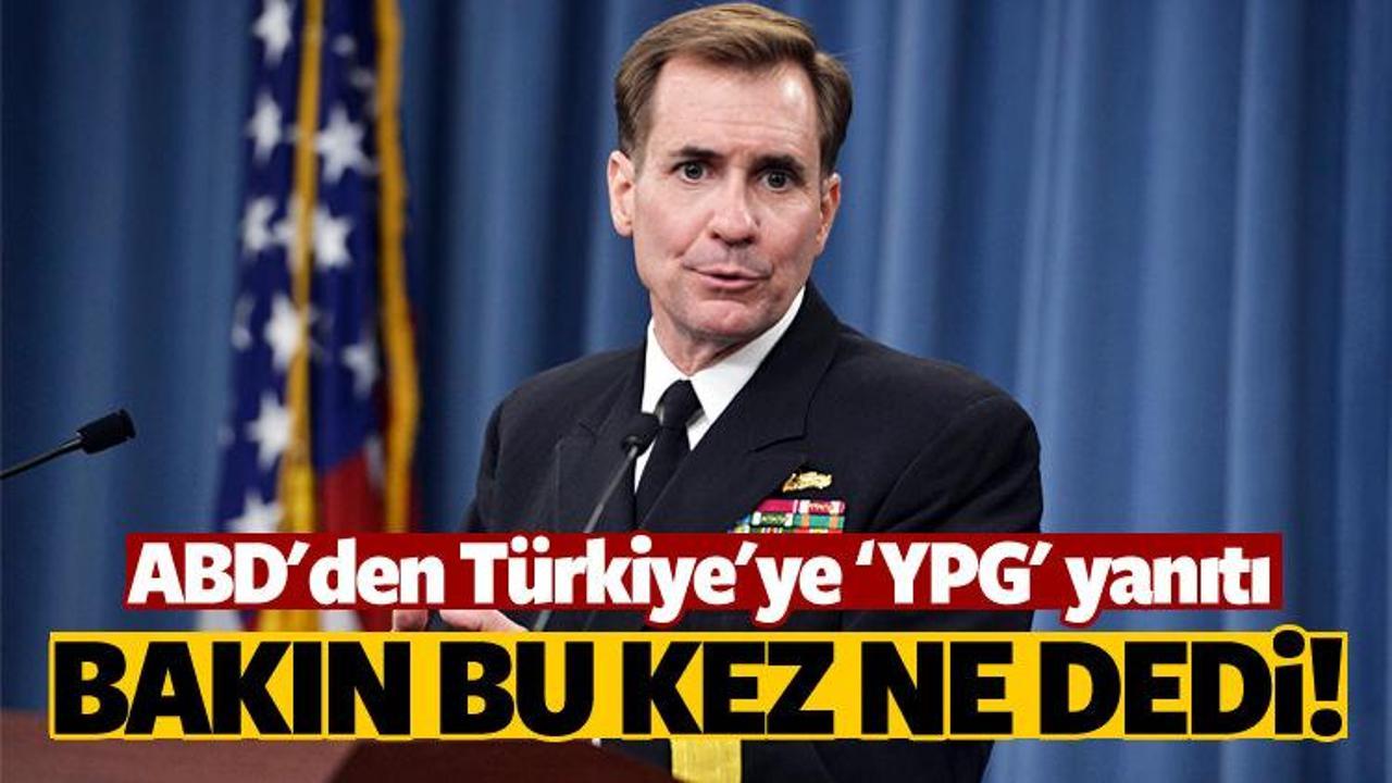 ABD'den Türkiye'ye 'YPG' yanıtı