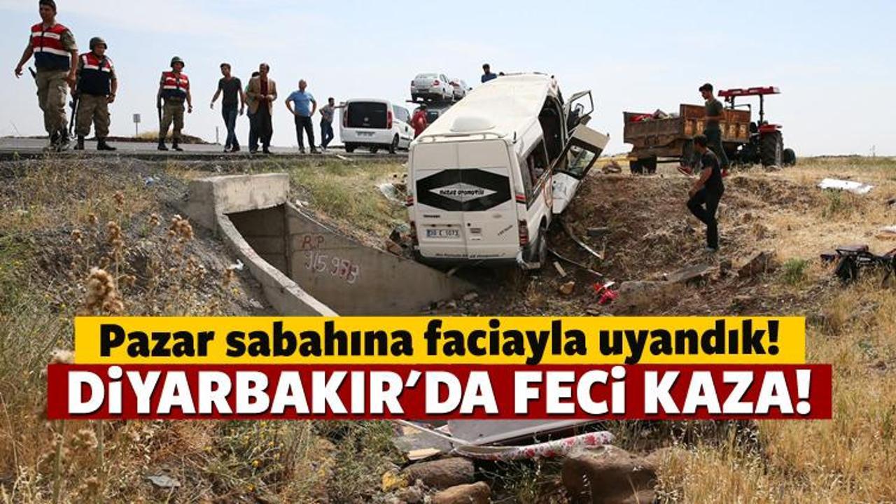 Diyarbakır'da feci kaza: 6 &ouml;l&uuml;, 4 yaralı