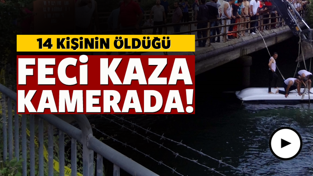 14 kişinin &ouml;ld&uuml;ğ&uuml; kaza kamerada!