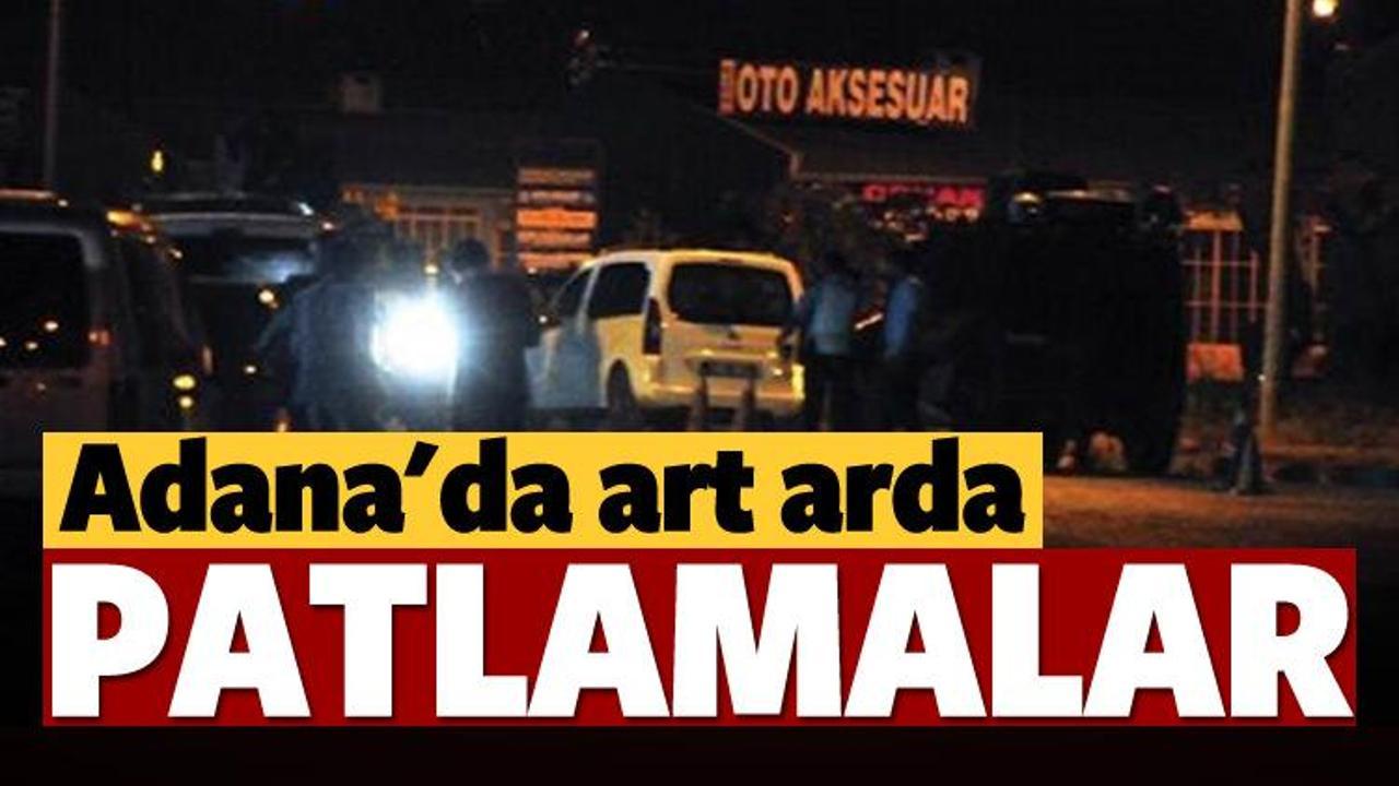Adana'da art arda patlamalar