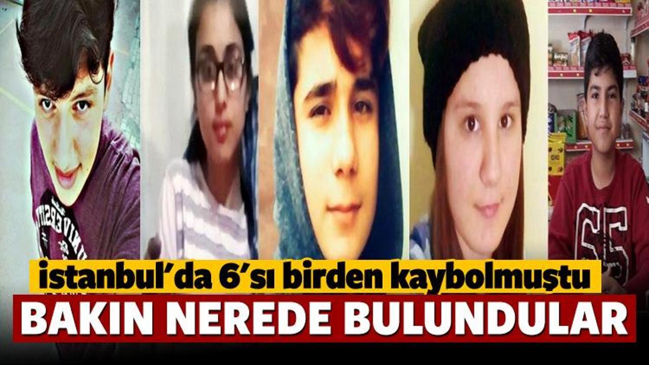Aranan 6 &ccedil;ocuk bulundu