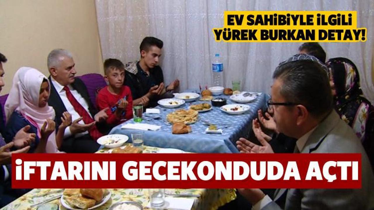 Başbakan Yıldırım iftarını gecekonduda a&ccedil;tı!