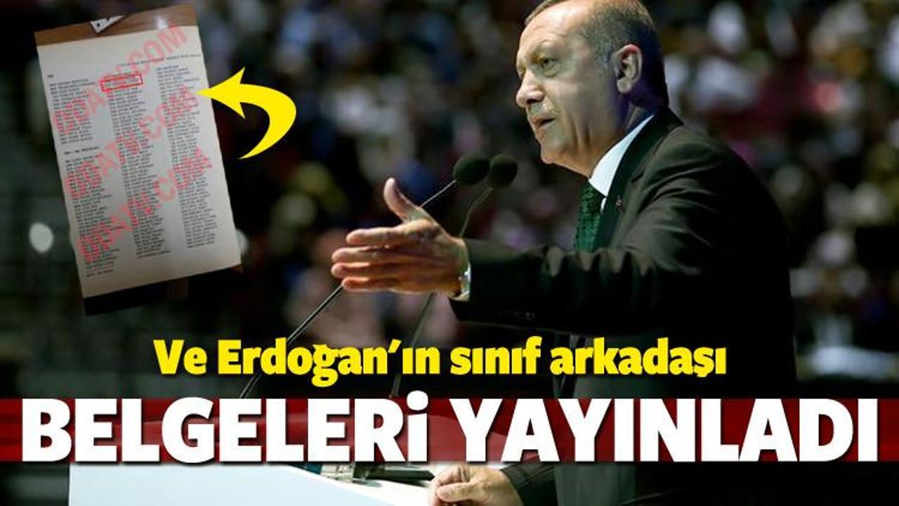 Ve Erdoğan'ın sınıf arkadaşı belgeleri paylaştı