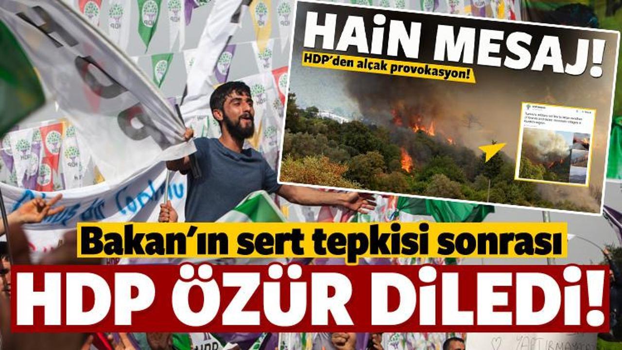 Bakan'ın sert tepkisi sonrası HDP özür diledi!