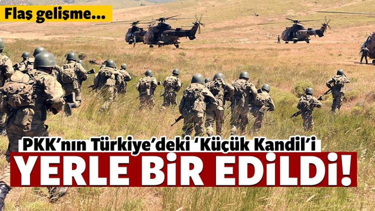 PKK'nın küçük Kandil'i yerle bir edildi!