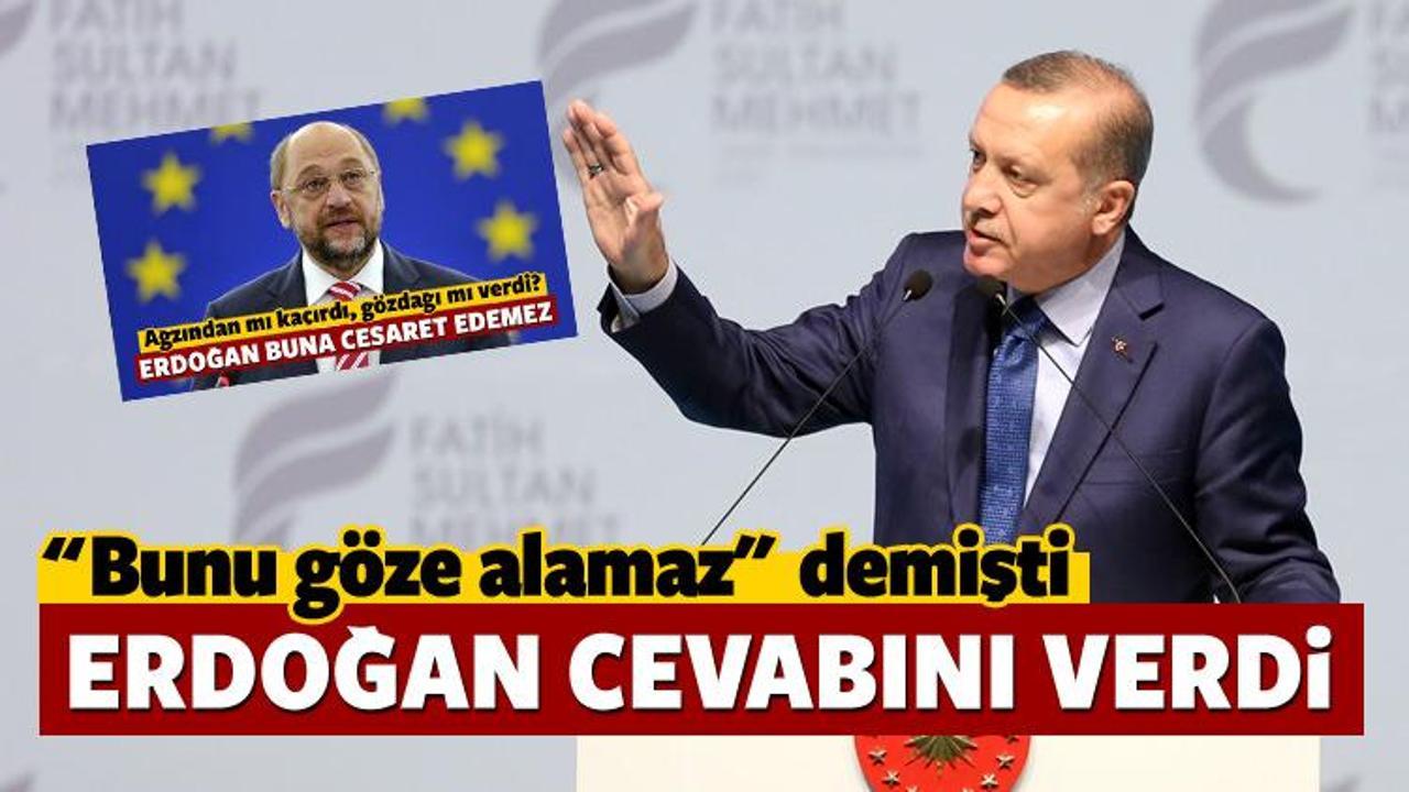 Schulz'dan ilginç çıkış: Erdoğan bunu göze alamaz!