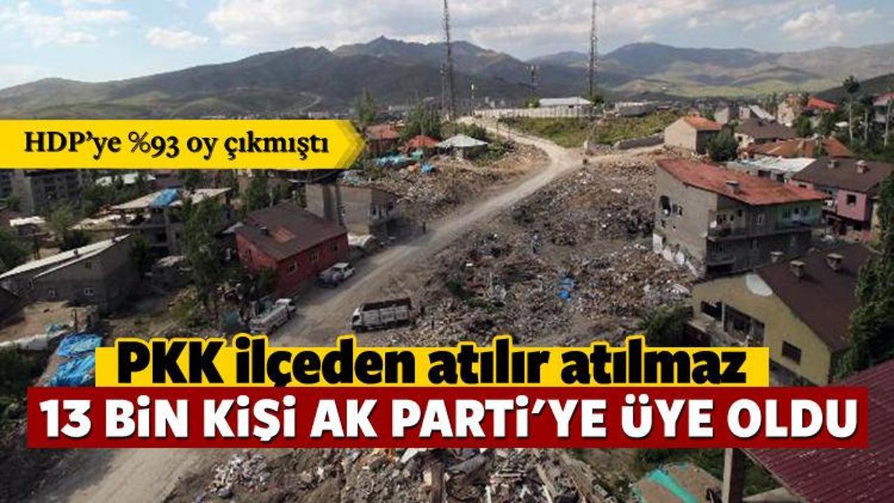 O ilçede PKK bitince halk AK Parti'ye koştu