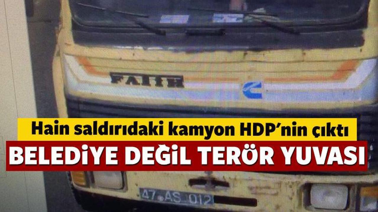 Hain saldırıdaki kamyon HDP'li belediyenin çıktı
