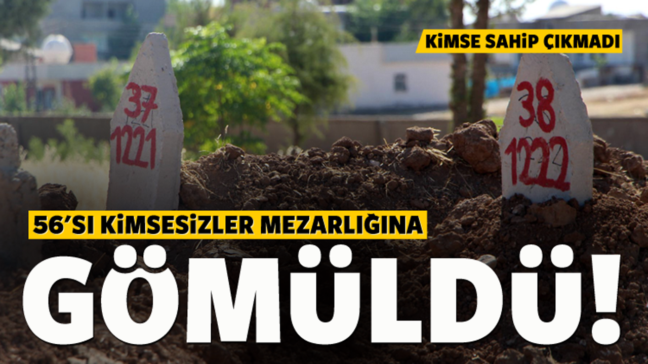 56 PKK'lı kimsesizler mezarlığına gömüldü