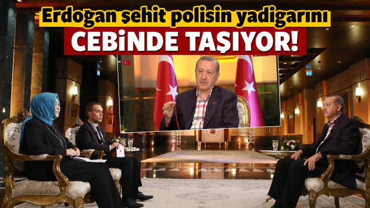 Erdoğan şehidin tesbihini cebinde taşıyor