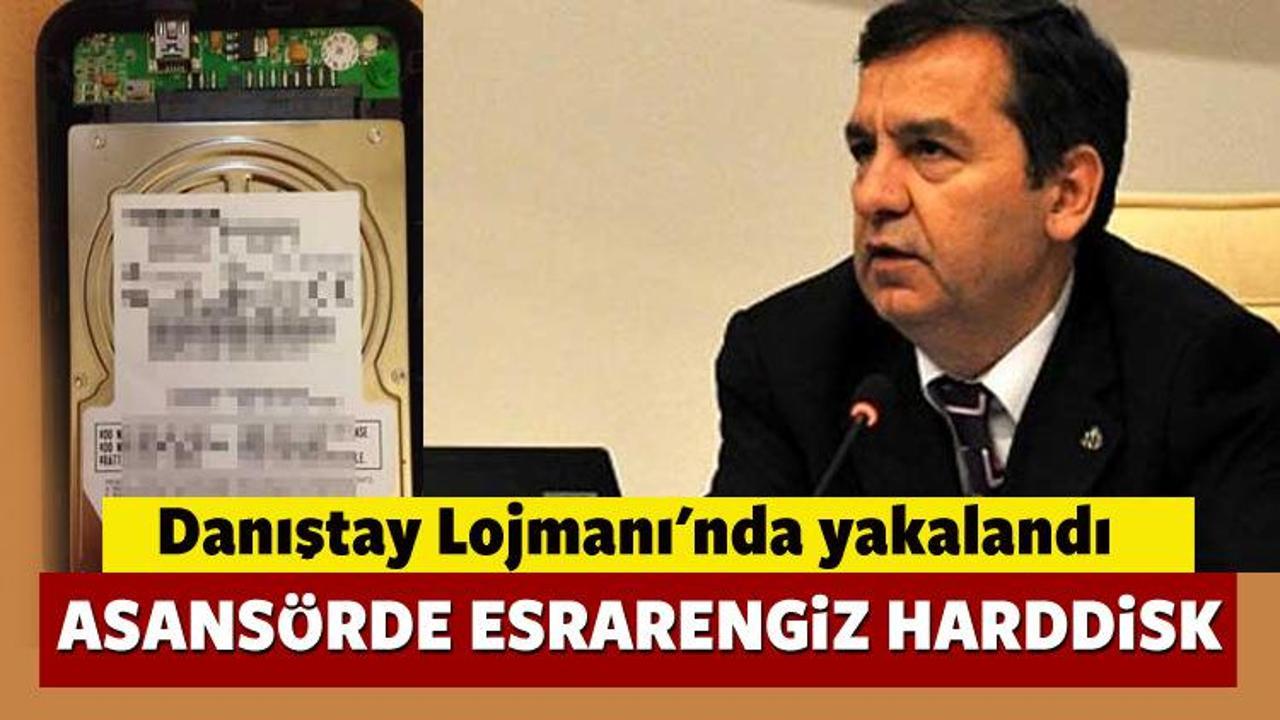 Danıştay Lojmanı asansöründe esrarengiz harddisk