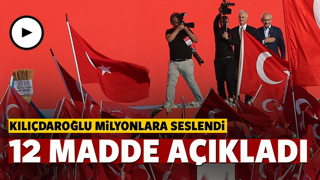 Kılı&ccedil;daroğlu Yenikapı'da 12 madde a&ccedil;ıkladı
