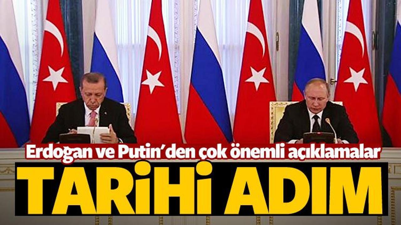 Erdoğan ve Putin'den 'ortak' açıklama