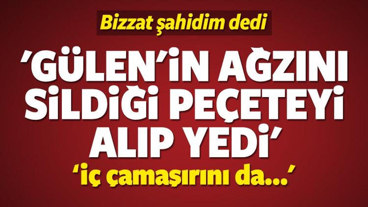 'G&uuml;len&rsquo;in ağzını sildiği pe&ccedil;eteyi alıp yedi'