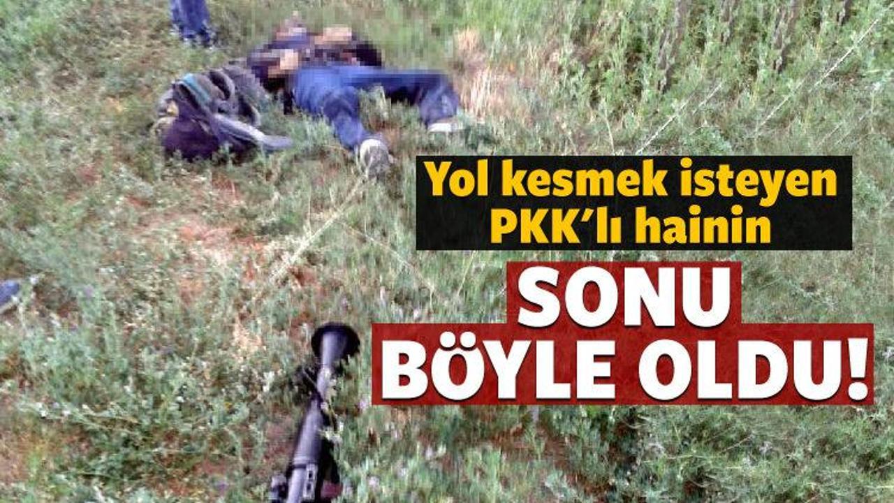 Yol kesmek isteyen PKK'lı hain öldürüldü