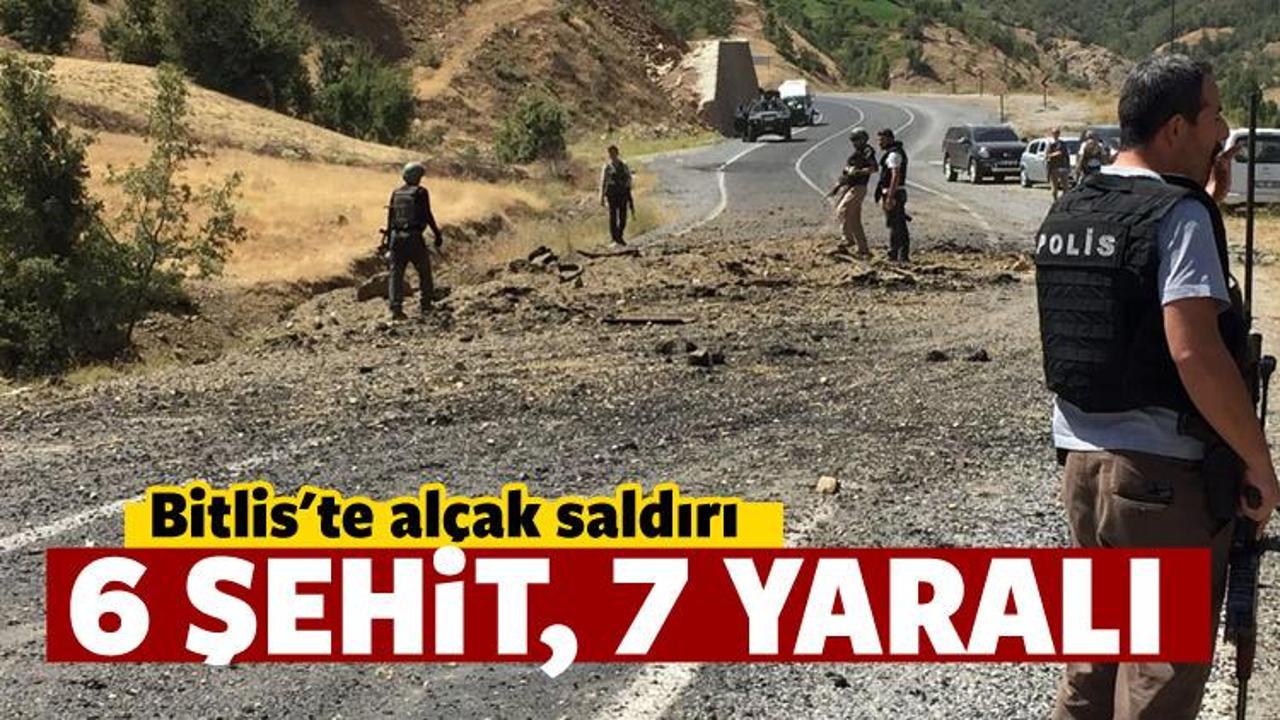 Bitlis'te ter&ouml;r saldırısı: 6 şehit