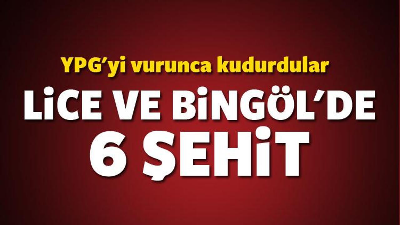Diyarbakır ve Bingöl'de 6 şehit