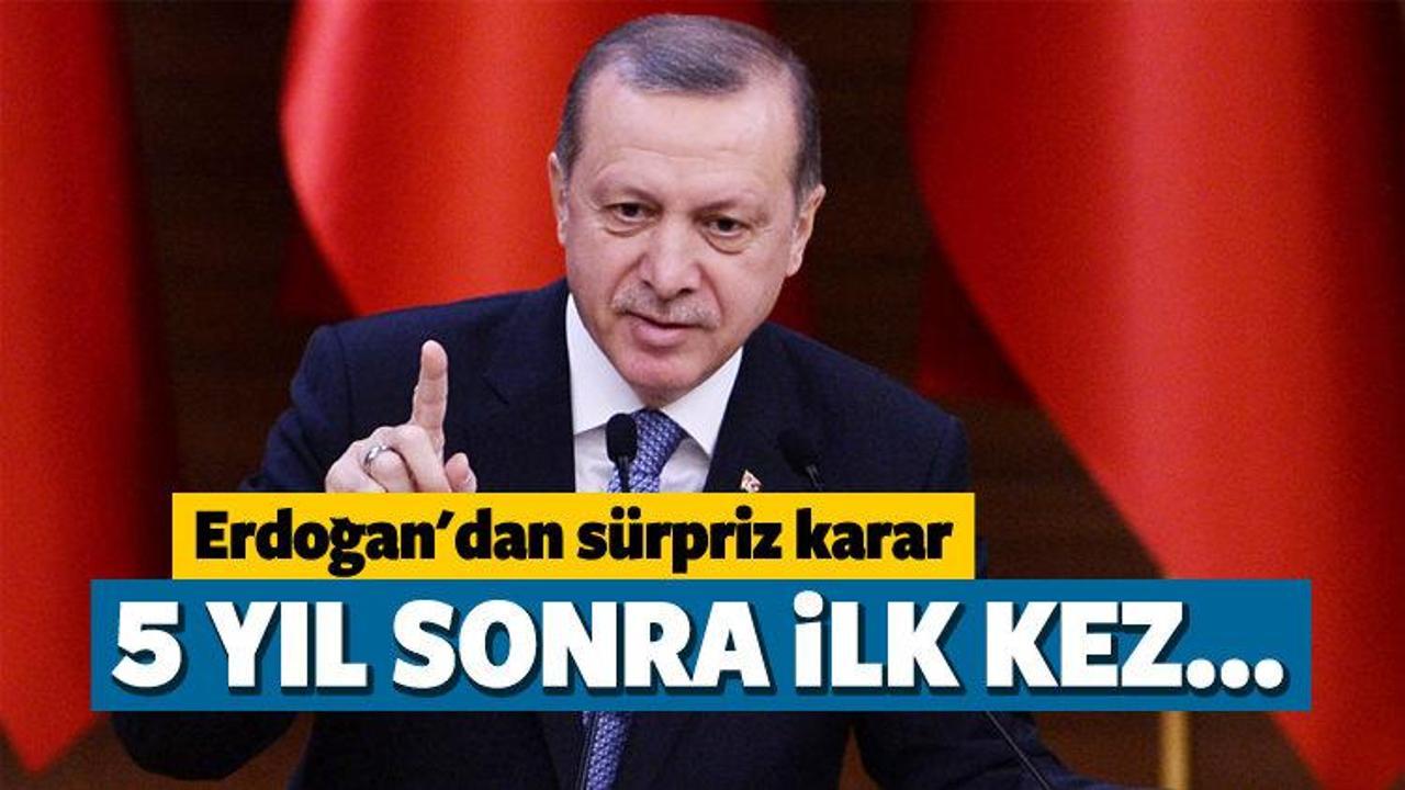 Cumhurbaşkanı Erdoğan'dan sürpriz karar!