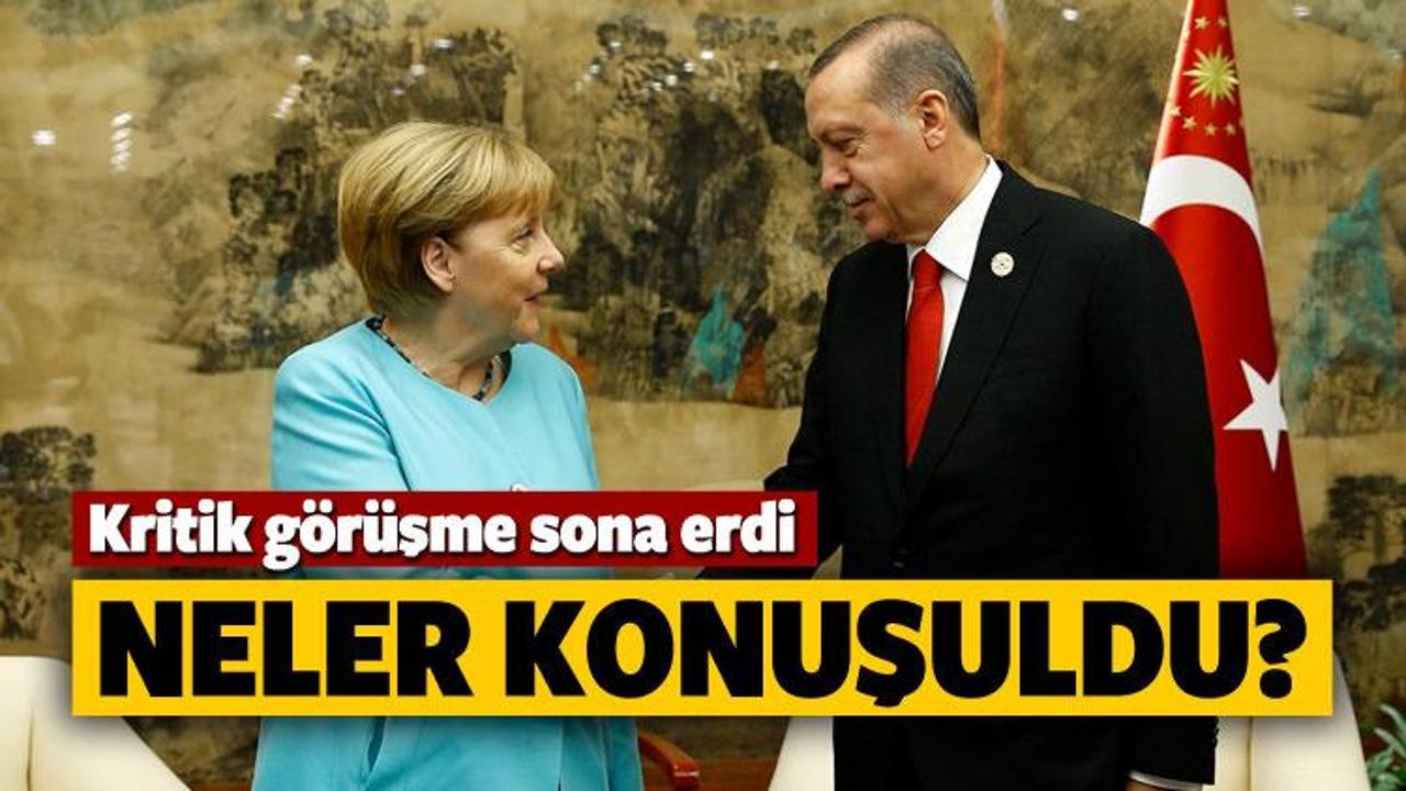 Erdoğan-Merkel zirvesi sona erdi! Neler konuşuldu?