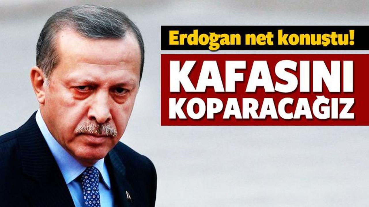 Erdoğan net konuştu! "Kafasını koparacağız"