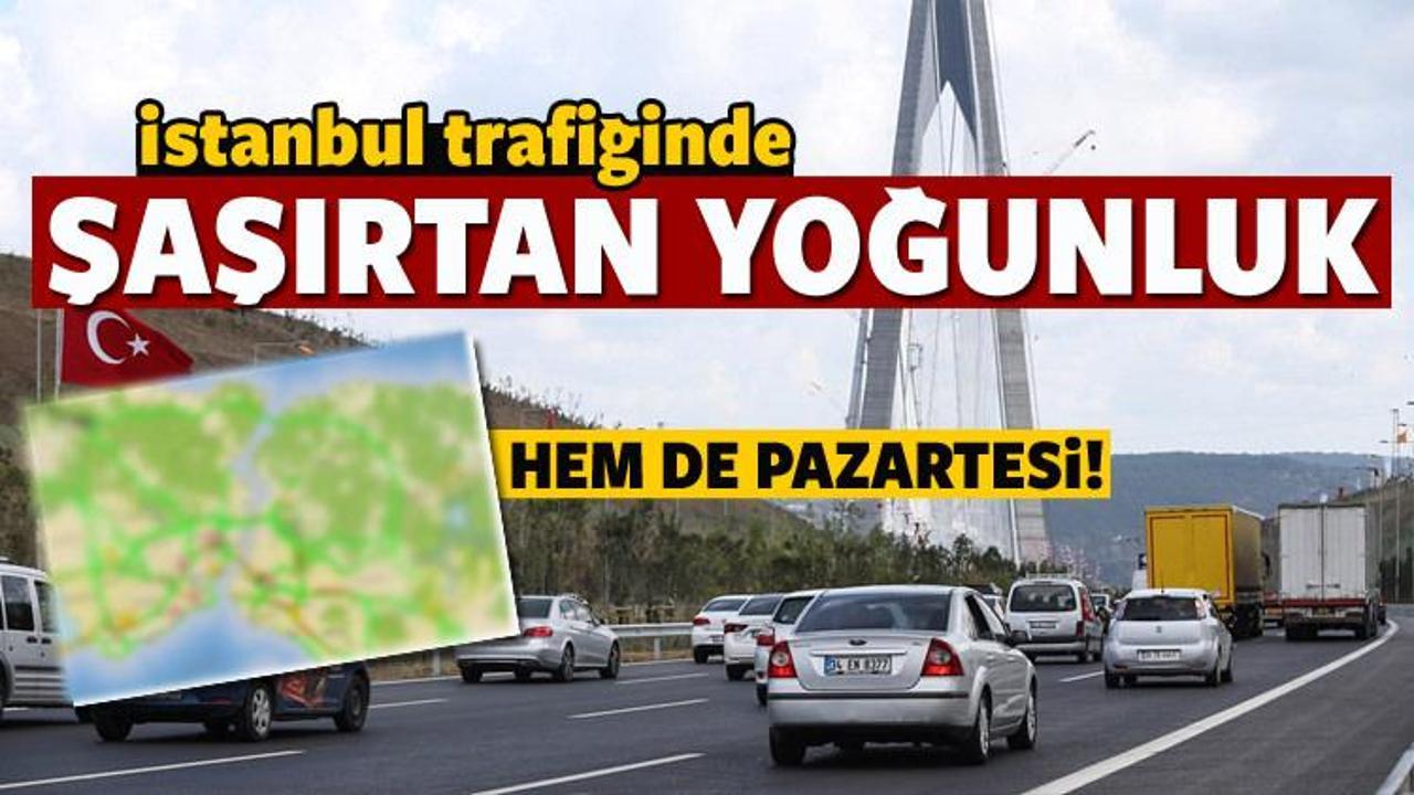 İstanbul'da şaşırtan trafik yoğunluğu