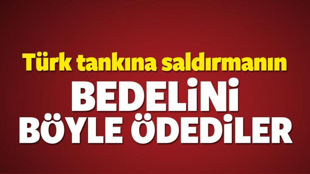TSK: Teröristler Türk tankına saldırdı