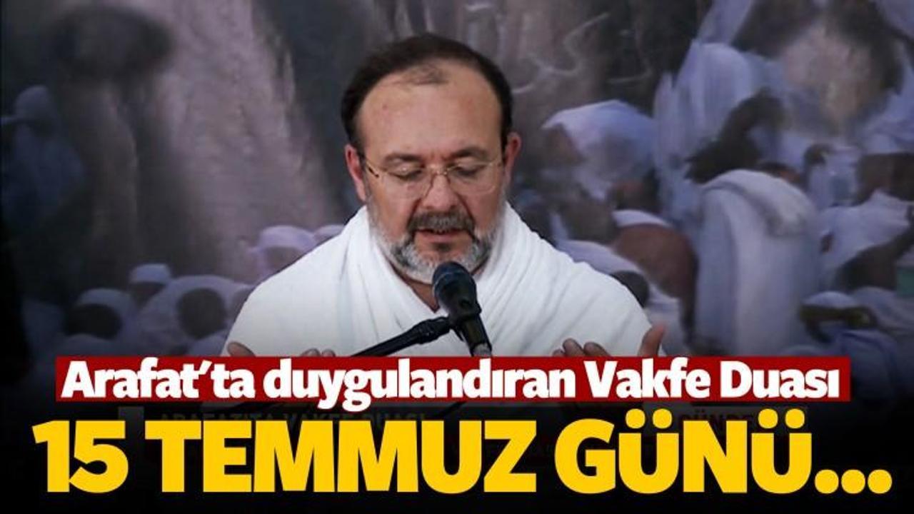 Arafat'ta vakfe duası yapıldı