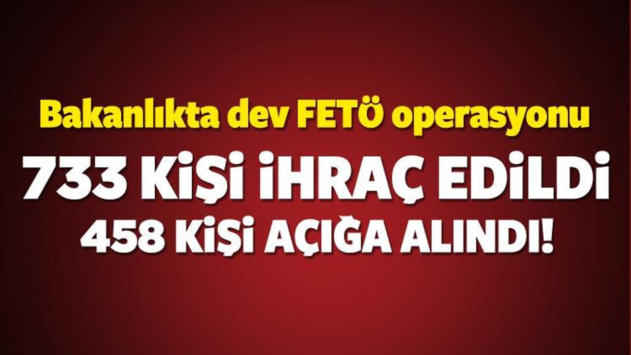 Bakanlıkta dev FETÖ operasyonu: 733 kişi...