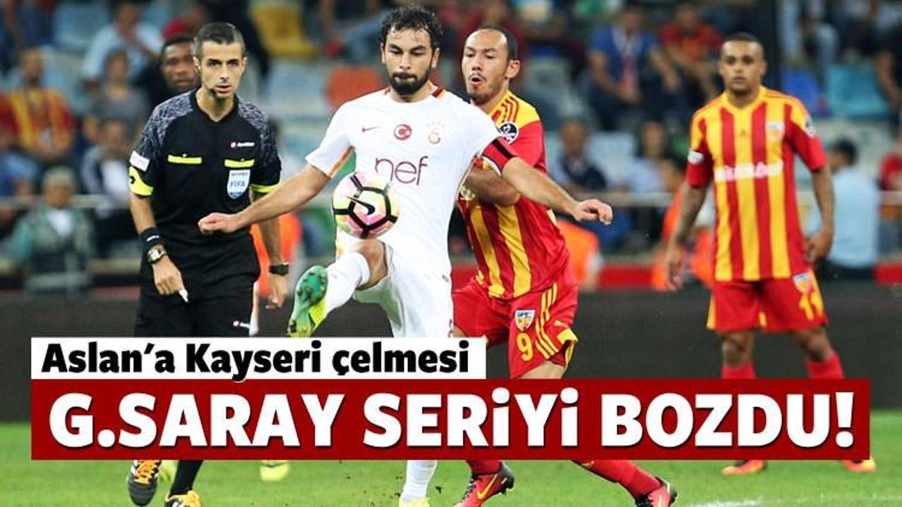 Galatasaray seriyi bozdu!