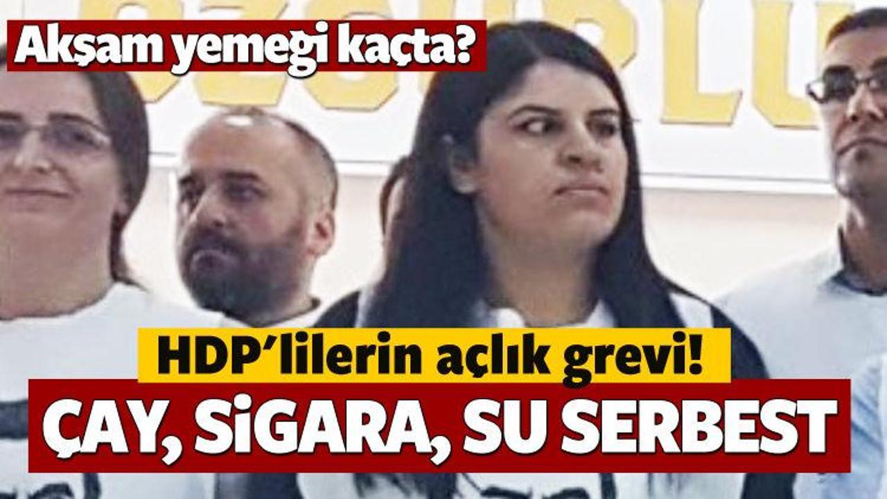 HDP'lilerin a&ccedil;lık grevinde &ccedil;ay, sigara serbest 