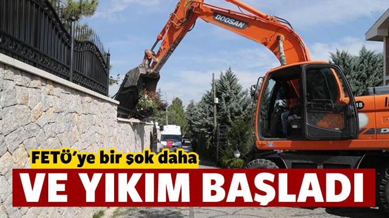 İpek&rsquo;in İncek&rsquo;teki malikanesinde yıkım başladı