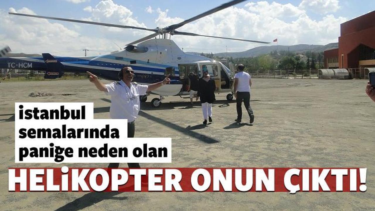 Kimlik bildirmeyen helikopter Ağaoğlu'nun çıktı
