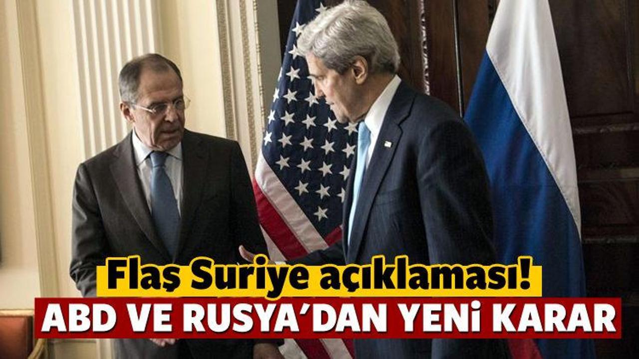 ABD ve Rusya'dan Suriye konusunda yeni karar