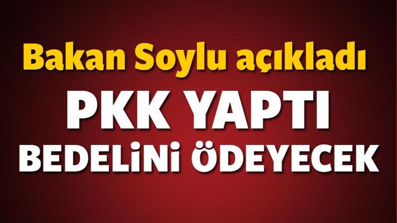 Bakan Soylu: PKK yaptı, bedelini &ouml;deyecek