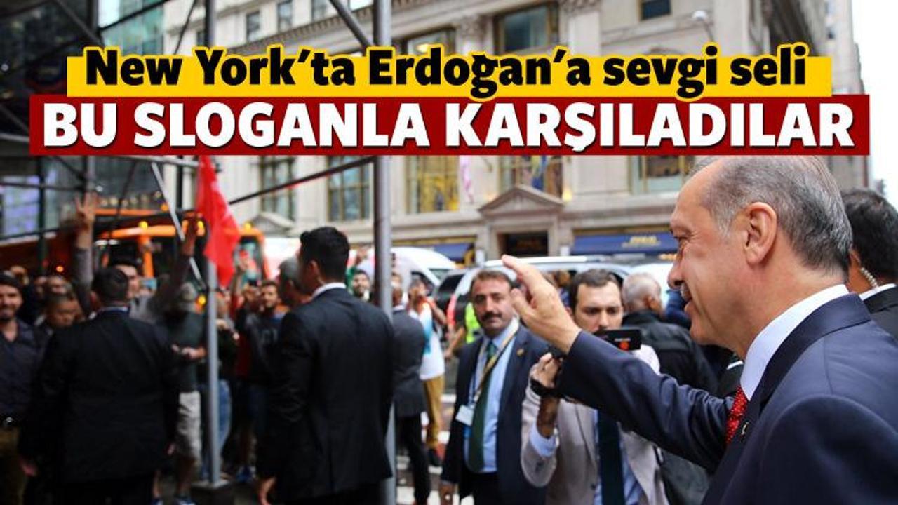 Cumhurbaşkanı Erdoğan'a New York'ta sevgi seli