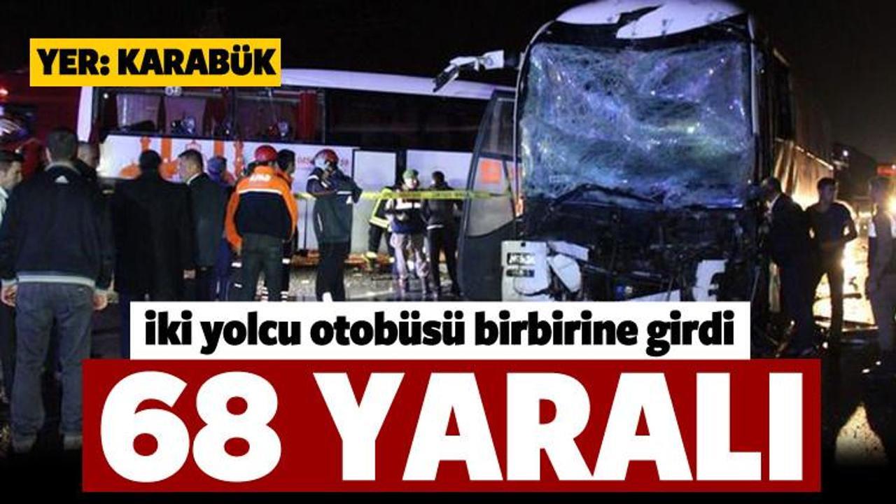 Karabük'te feci kaza: 68 yaralı