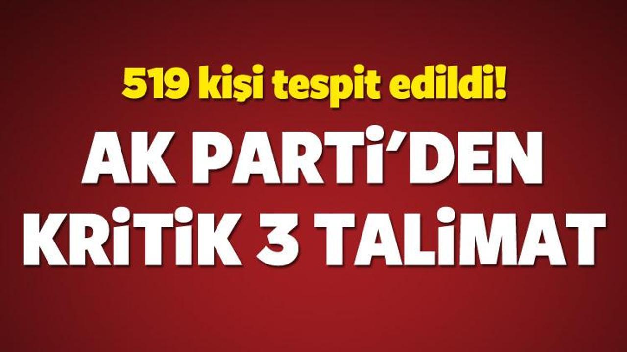 Ak Parti'den FETÖ'ye karşı mücadelede 3 talimat