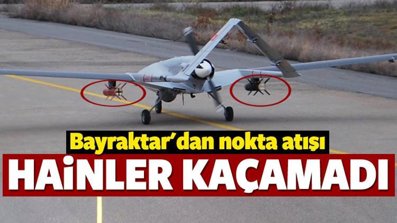 Bayraktar İHA'dan nokta atışı! Hainler ka&ccedil;amadı