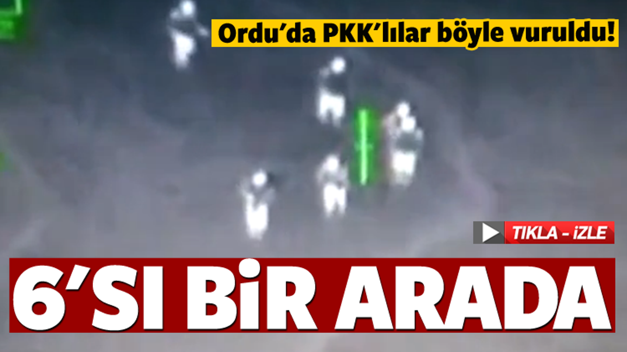 Ordu'da PKK'lılar b&ouml;yle vuruldu! 6'sı bir arada
