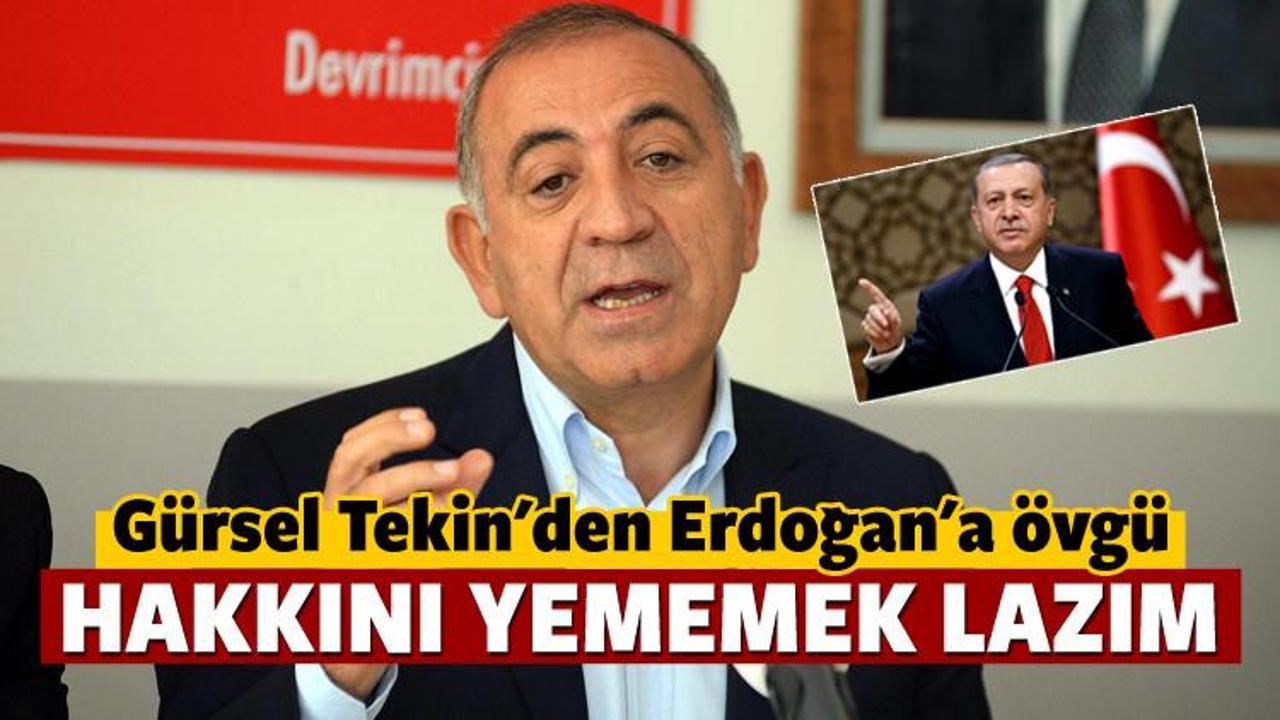 Gürsel Tekin: Erdoğan'ın hakkını yememek lazım