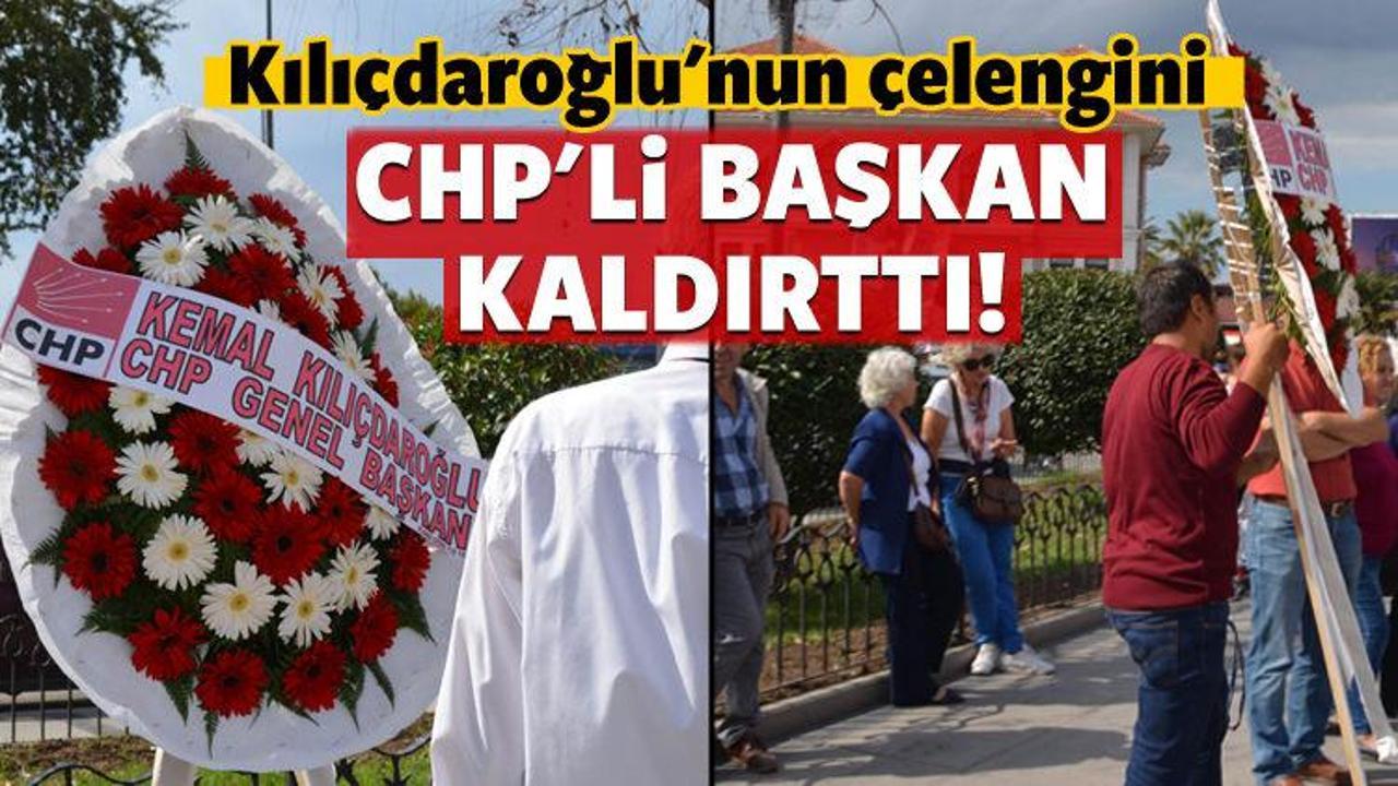 Kutlamada çelenk krizi! CHP'li Başkan kaldırttı