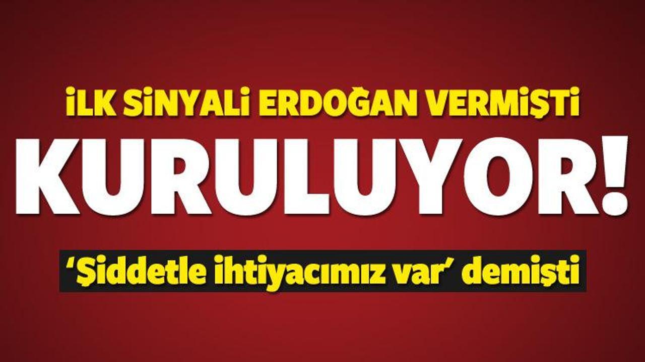 İlk sinyali Erdoğan vermişti! Kuruluyor