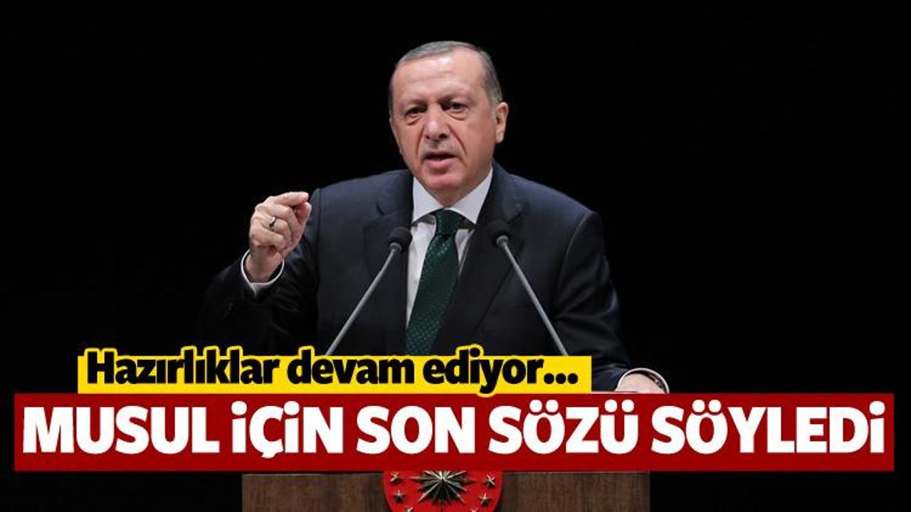 Erdoğan'dan kritik Musul açıklaması