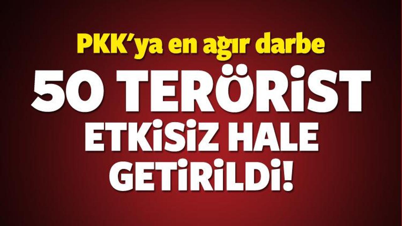 50 PKK'lı terörist öldürüldü!