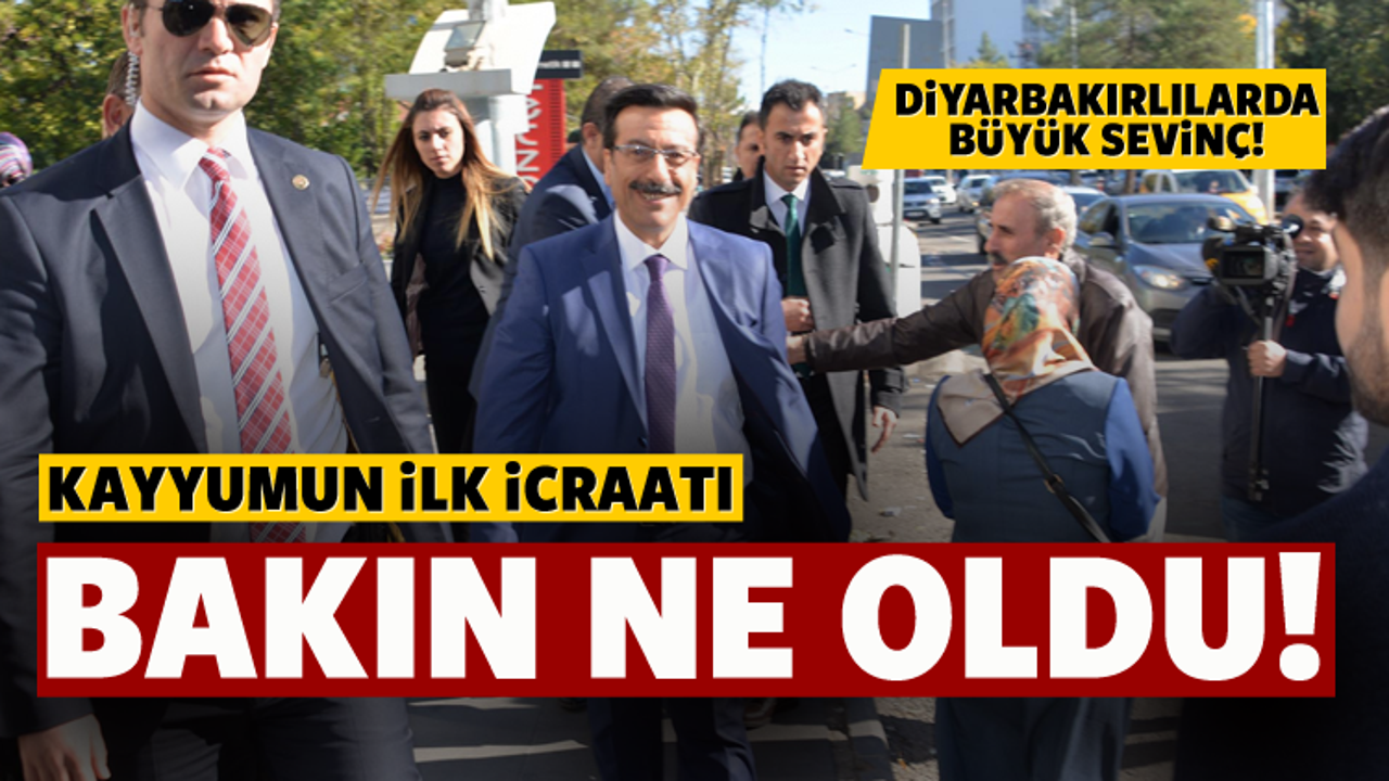 Kayyumun ilk icraatı Diyarbakırlıları sevindirdi